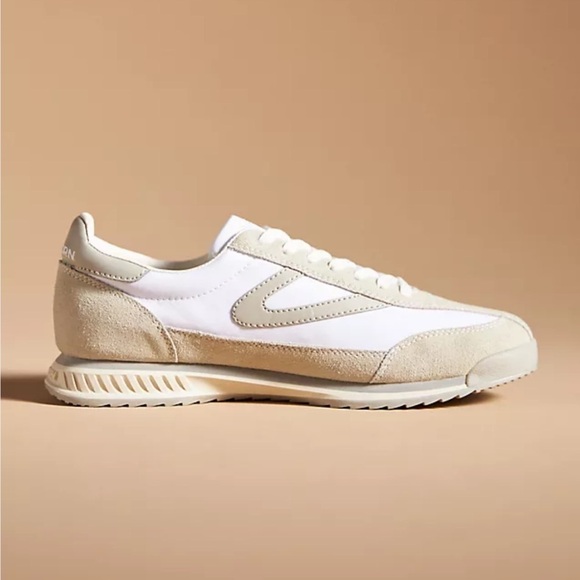 Tretorn women’s Rawlins 2.0 low top suede sneaker white beige size 7 - Picture 1 of 7